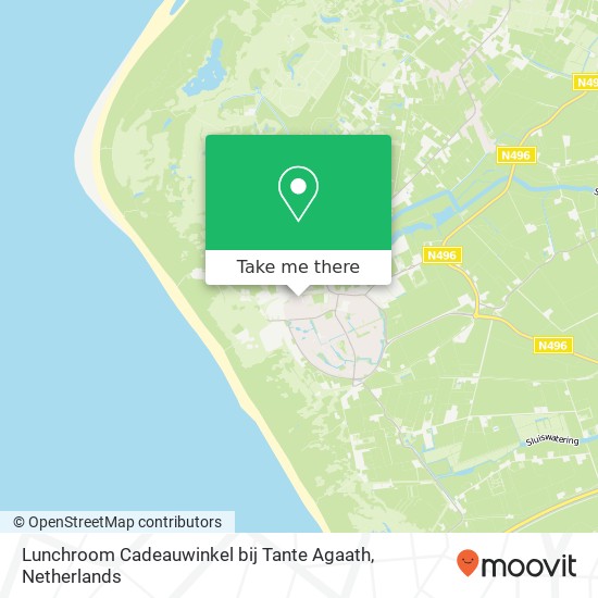 Lunchroom Cadeauwinkel bij Tante Agaath, Raadhuislaan 18 3235 AP Rockanje map