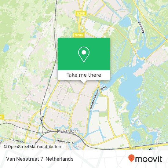Van Nesstraat 7, 2024 DK Haarlem map