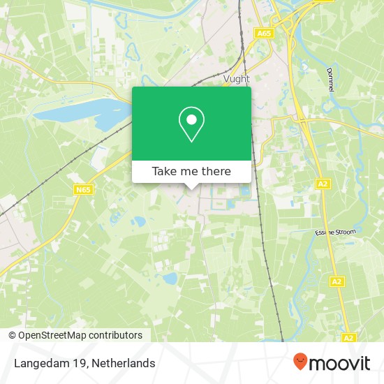 Langedam 19, 5262 PG Vught map