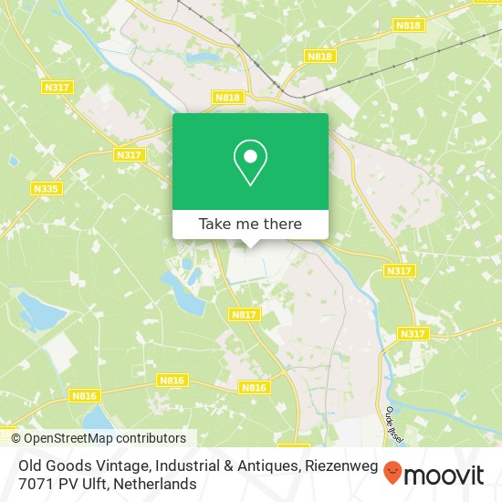 Old Goods Vintage, Industrial & Antiques, Riezenweg 7071 PV Ulft map