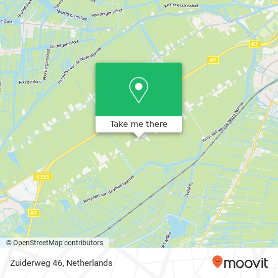 Zuiderweg 46, 1456 NE Wijdewormer map