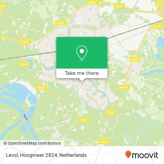 Levol, Hoogmeer 2824 Karte