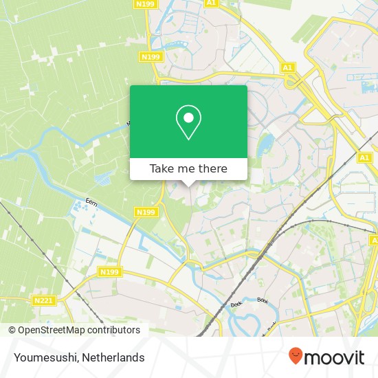 Youmesushi, Hamseweg 54A 3828 AE Hoogland map