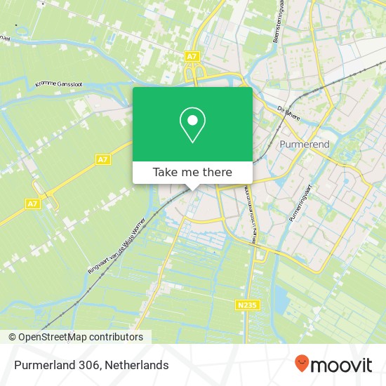 Purmerland 306, 1448 PZ Purmerend map