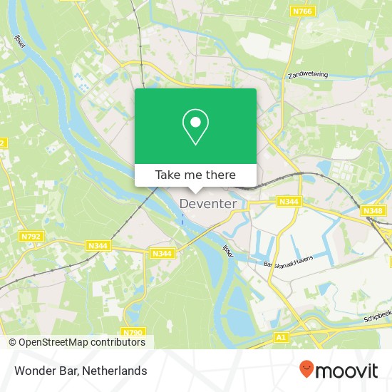 Wonder Bar, Bagijnenstraat 9 7411 PT Deventer map