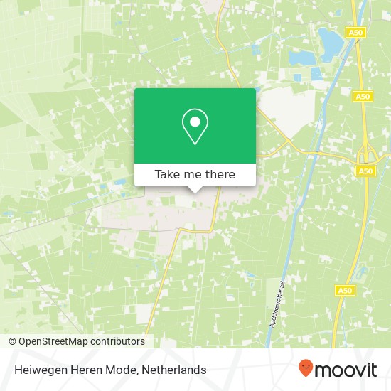 Heiwegen Heren Mode, Dorpsstraat 82 8171 BT Vaassen map