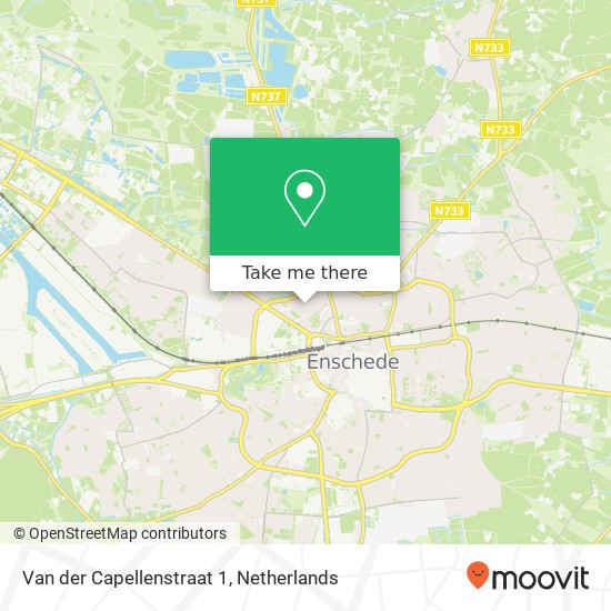 Van der Capellenstraat 1, 7514 AW Enschede map