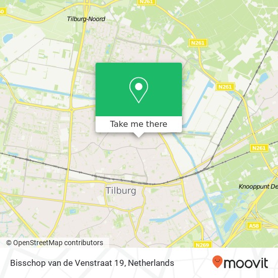 Bisschop van de Venstraat 19, 5014 LM Tilburg Karte