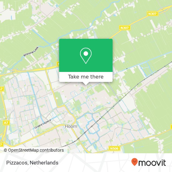 Pizzacos, Krommewoud 36 1689 BN Zwaag map