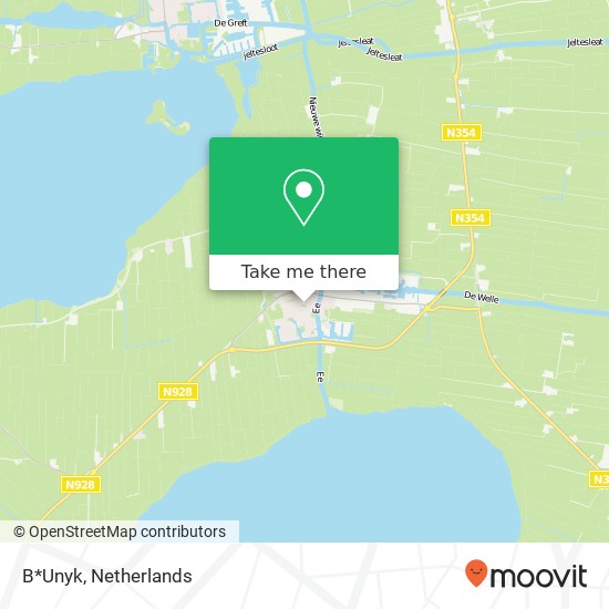 B*Unyk, Ald Tsjerkhof 5 8551 PA Woudsend map