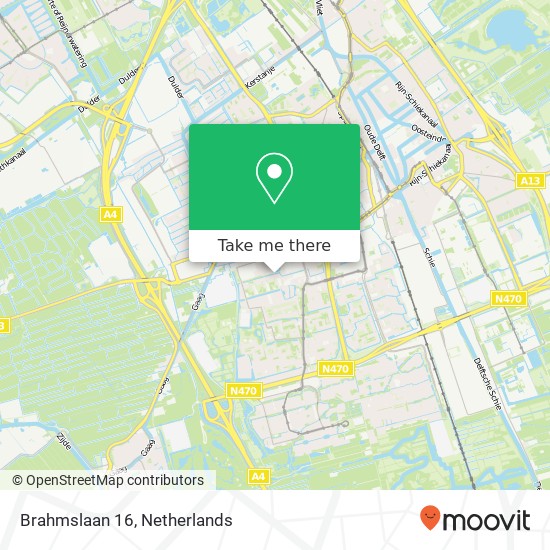 Brahmslaan 16, 2625 BW Delft Karte