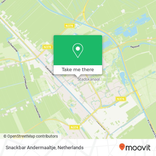 Snackbar Andermaaltje, Hollandselaan 51 9501 BB Stadskanaal map