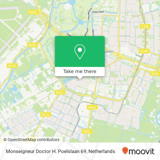 Monseigneur Doctor H. Poelslaan 69, 1187 BR Amstelveen Karte