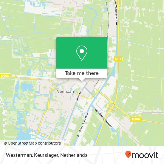 Westerman, Keurslager, Promenadepad 9641 DC Veendam map