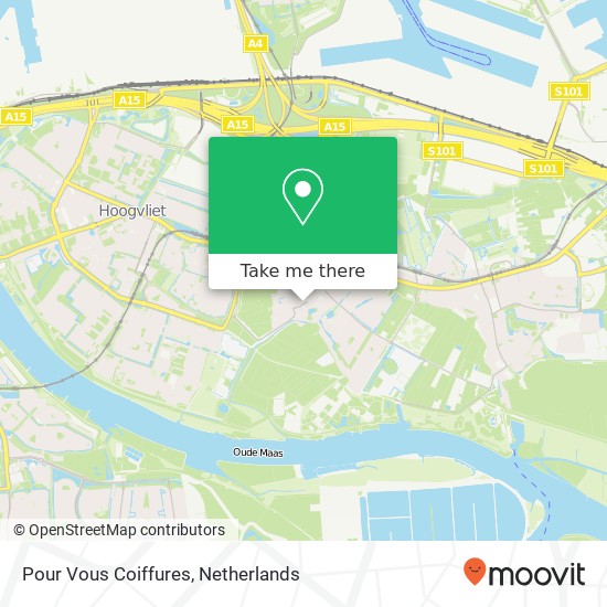 Pour Vous Coiffures, Emmastraat 15 map