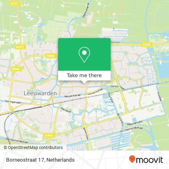 Borneostraat 17, Borneostraat 17, 8921 JH Leeuwarden, Nederland Karte