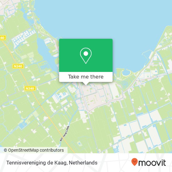 Tennisvereniging de Kaag, Slotlaan 17 map