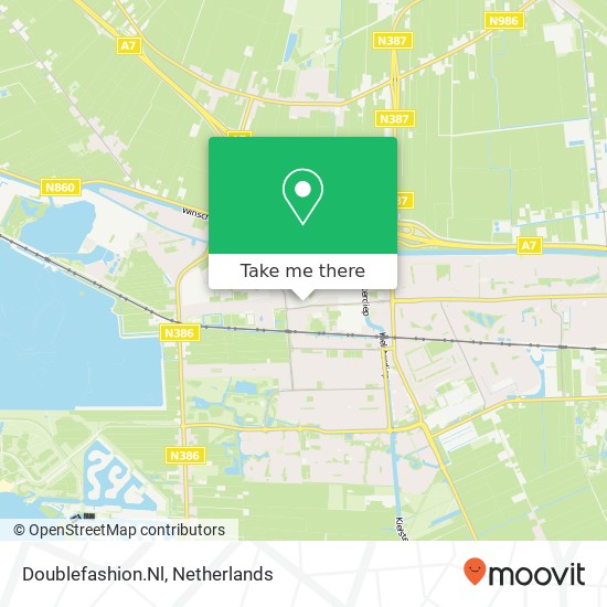 Doublefashion.Nl, Sluiskade 36 9601 LC Hoogezand map