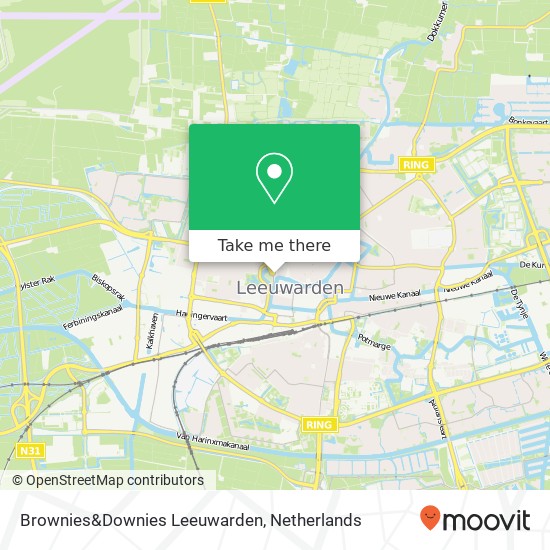 Brownies&Downies Leeuwarden, Nieuwestad 1 8911 CG Leeuwarden map