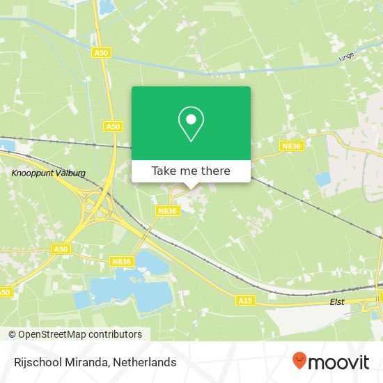 Rijschool Miranda, 't Meulland 4 map