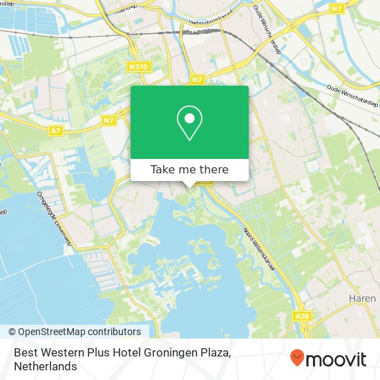 Best Western Plus Hotel Groningen Plaza, Laan Corpus den Hoorn 300 Karte