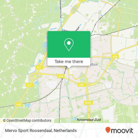 Mervo Sport Roosendaal, Dokter Brabersstraat 24 Karte