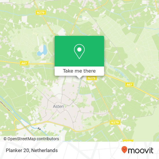 Planker 20, Planker 20, 5721 VG Asten, Nederland map