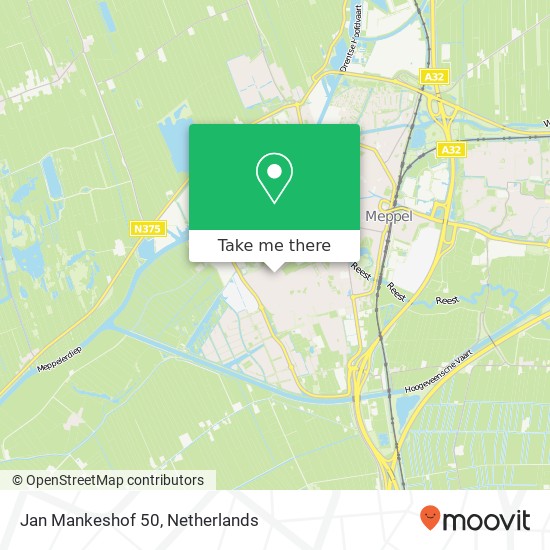 Jan Mankeshof 50, 7944 GW Meppel map