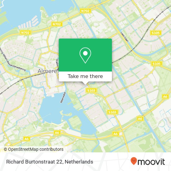 Richard Burtonstraat 22, 1325 KL Almere-Stad map