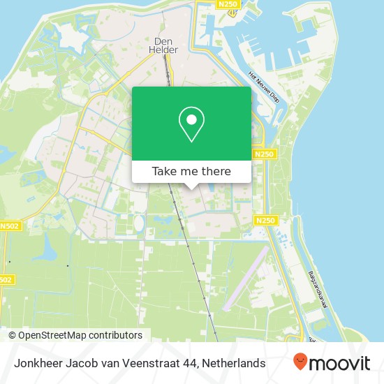 Jonkheer Jacob van Veenstraat 44, 1785 JT Den Helder Karte