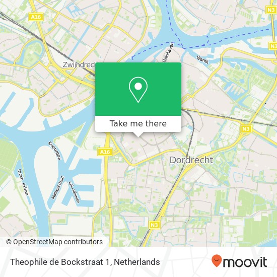 Theophile de Bockstraat 1, 3314 VM Dordrecht Karte