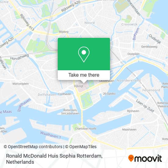 Ronald McDonald Huis Sophia Rotterdam map