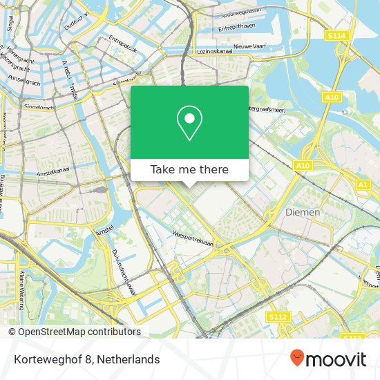 Korteweghof 8, 1097 LG Amsterdam map