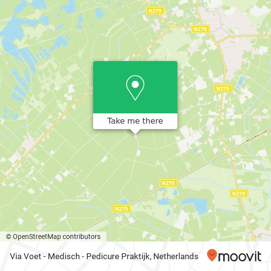 Via Voet - Medisch - Pedicure Praktijk, Langstraat 19 map