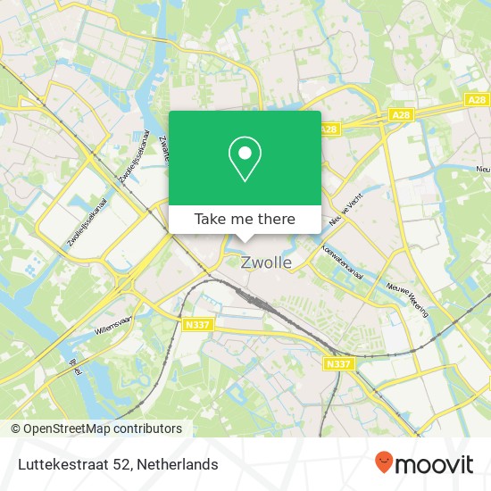 Luttekestraat 52, Luttekestraat 52, 8011 LS Zwolle, Nederland Karte