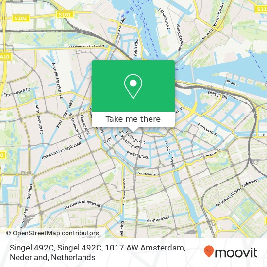 Singel 492C, Singel 492C, 1017 AW Amsterdam, Nederland Karte