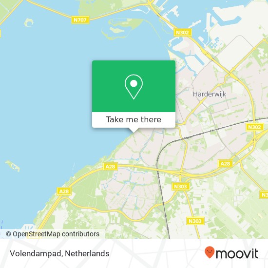 Volendampad, 3844 Harderwijk Karte