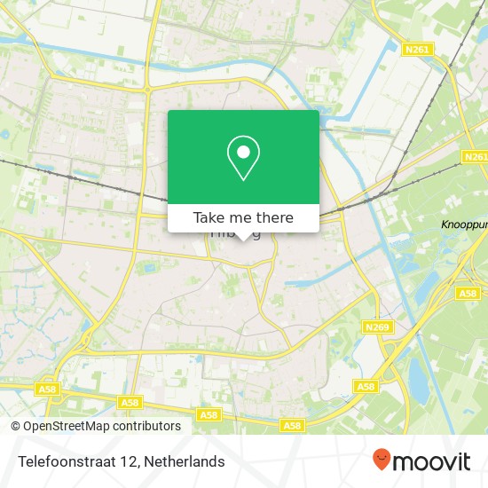 Telefoonstraat 12, 5038 DM Tilburg map