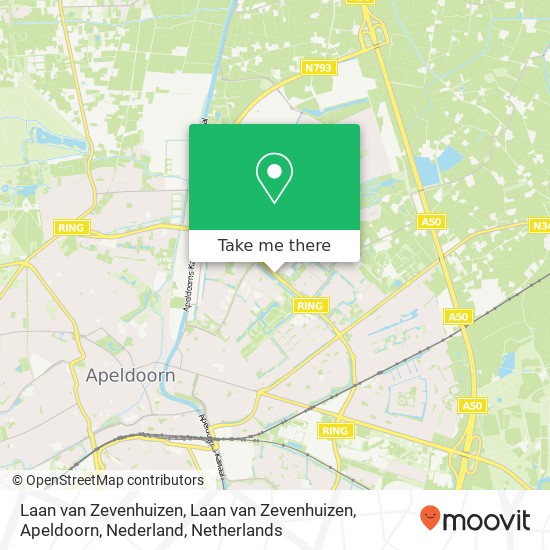 Laan van Zevenhuizen, Laan van Zevenhuizen, Apeldoorn, Nederland Karte