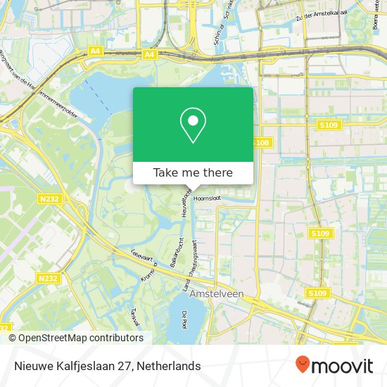 Nieuwe Kalfjeslaan 27, 1182 AA Amstelveen map