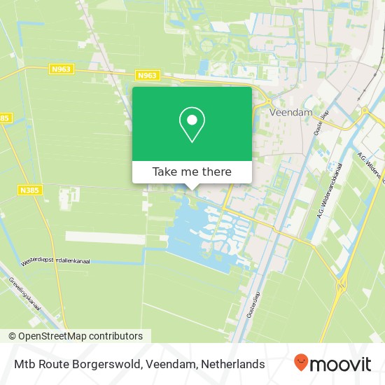 Mtb Route Borgerswold, Veendam, 9631 Borgercompagnie map