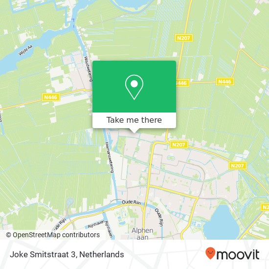 Joke Smitstraat 3, 2401 KN Alphen aan den Rijn Karte