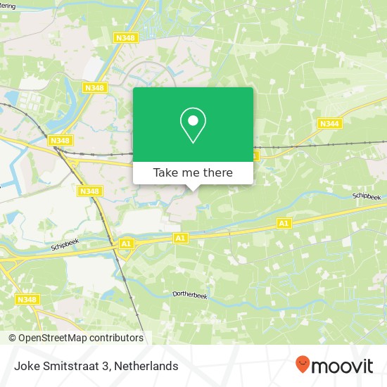 Joke Smitstraat 3, 7421 HM Deventer map