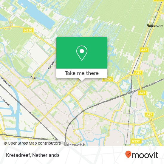 Kretadreef, Kretadreef, 3562 Utrecht, Nederland Karte