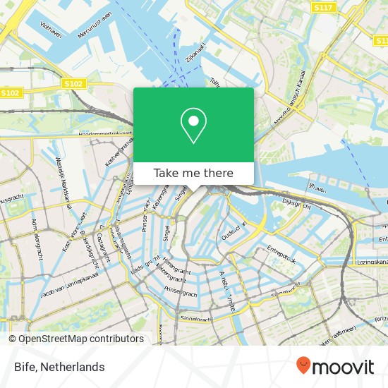 Bife, Nieuwezijds Voorburgwal 23 map