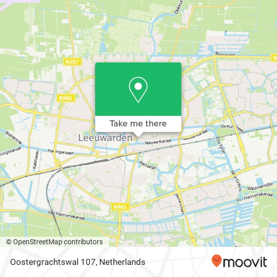 Oostergrachtswal 107, 8921 AC Leeuwarden Karte