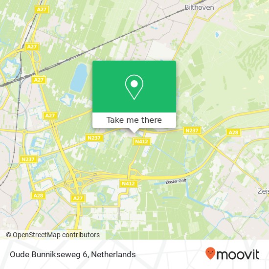 Oude Bunnikseweg 6, Oude Bunnikseweg 6, 3732 GP De Bilt, Nederland Karte