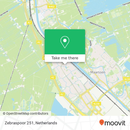 Zebraspoor 251, 3605 GP Maarssen map