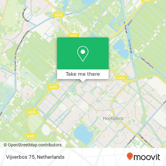 Vijverbos 75, 2134 GN Hoofddorp Karte