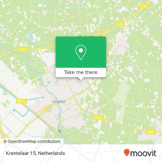 Krentelaar 15, 5467 JE Veghel map